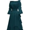Women's Gothic Witch Dress Medieval Renaissance Costume Victorian Dress