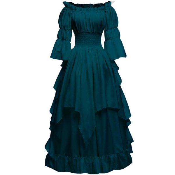 Women's Gothic Witch Dress Medieval Renaissance Costume Victorian Dress