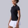 3 Pack Women's Athletic Dry Fit Polo Shirts, Wicking Short Sleeve Collared Golf T Shirt Tennis Tops