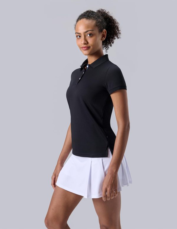 3 Pack Women's Athletic Dry Fit Polo Shirts, Wicking Short Sleeve Collared Golf T Shirt Tennis Tops