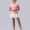 3 Pack Women's Athletic Dry Fit Polo Shirts, Wicking Short Sleeve Collared Golf T Shirt Tennis Tops