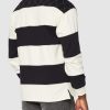 Rugby Shirt with Brewed in Dublin Crest Badge, Cream and Black Stripes
