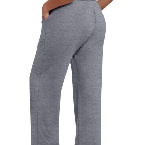 3 Pack Women's Plus Size Lounge Pants, Wide Leg Yoga Pants Baggy Drawstring Sweatpants with Pockets Casual Loose Jogger