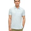 Men's Cotton Jersey Feeder Stripe Short Sleeve Polo