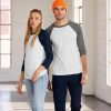 Bella Canvas Unisex Raglan Baseball T-Shirt 3/4-Sleeve Tee, Multipack 1I3I6I10