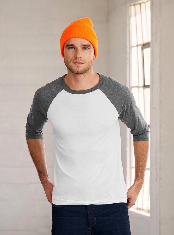 Bella Canvas Unisex Raglan Baseball T-Shirt 3/4-Sleeve Tee, Multipack 1I3I6I10