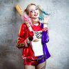 10PCS Halloween Harley Costumes Cosplay Set for Adult Women T-shirt Jacket Shorts Puddin Choker Bracelet