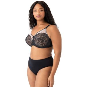 womens Retro Chic Full Figure Seamed Unlined Underwire Bra