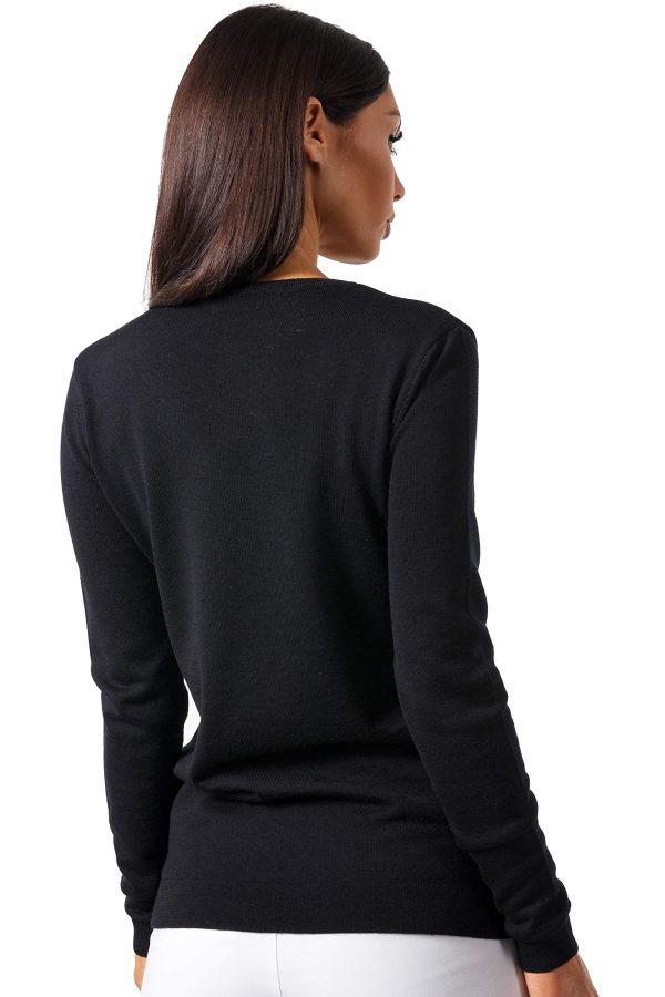 Women's Cashmere Soft Merino Wool V-Neck Sweater Pullover Top