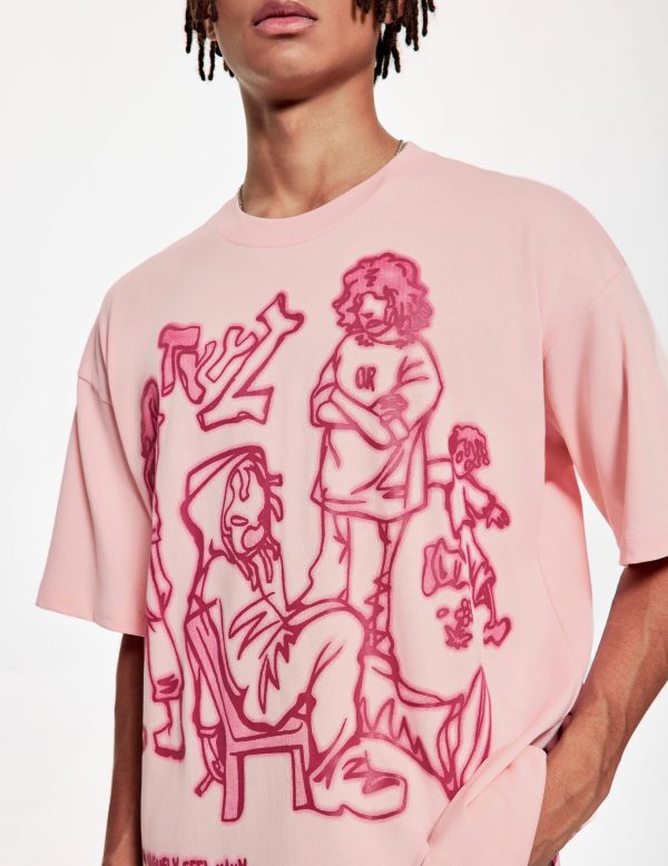 Oversized Graphic Tees Y2k Vintage Tops for Men Women Streetwear Unisex T Shirts