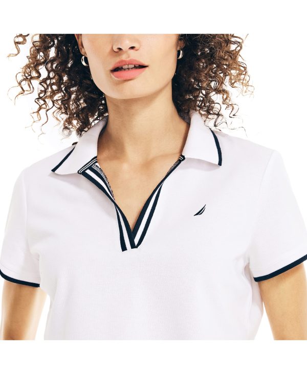 Women's Sustainably Crafted Ocean Split-Neck Polo