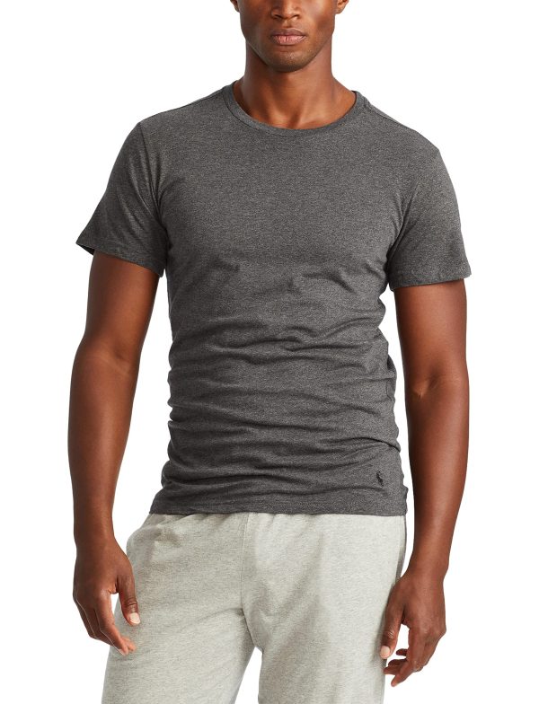 RALPH LAUREN Men's Slim Fit Cotton Crew Undershirts, 3 Pack