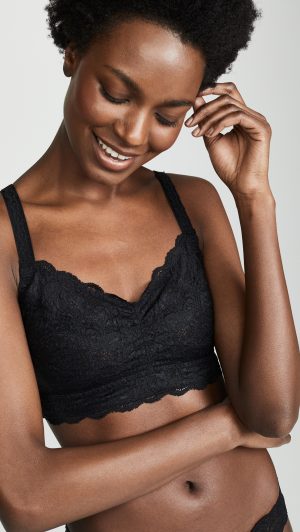 Never Say Never Curvy Sweetie Bralette - Wireless Plus Size Bralette for Women with Support, Adjustable Straps