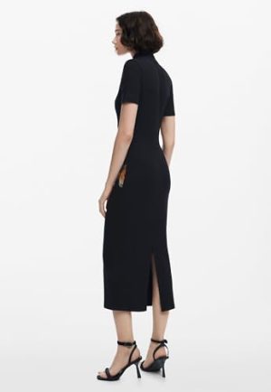 Women's Woman Knit Dress Short Sleeve