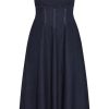 Women's Plus Size Dress - Denim Corset
