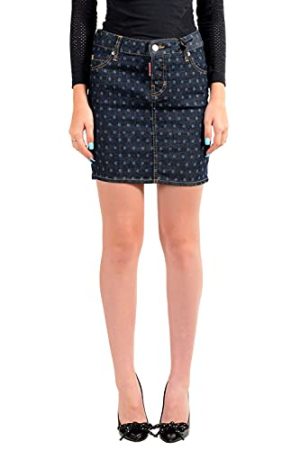 Women's Dark Blue Denim Pencil Skirt US S IT 40