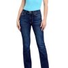 Mid Rise Dark Wash Classic Bootcut, Inseam 32"