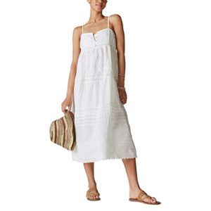 Women's Cutwork Paneled Maxi Dress