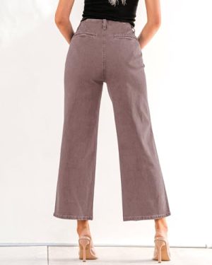 Wide Leg Jeans for Women High Waisted Straight Leg Stretchy Cropped Denim Pants with Pockets Jean Trousers
