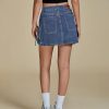 Jean Skirts for Women Denim Stretchy Cargo High Waisted Trendy Y2K Mini Skirt with Utility Pockets
