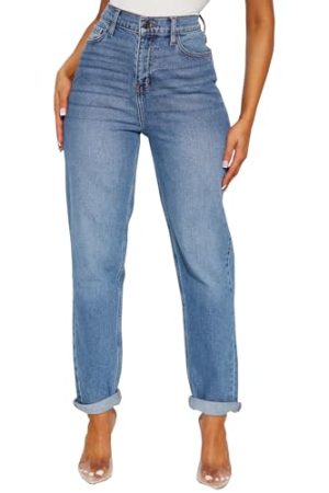 Women's Boyfriend Jeans Stretchy Ripped Distressed Denim Mom Jean Pants