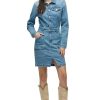Women's Cargo Long Sleeve Denim Reconstructed Dress