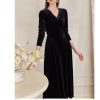 Women's V-Neck Business Dress - Mulberry Silk Comfort Office Shift