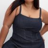Women's Plus Size Dress - Denim Corset