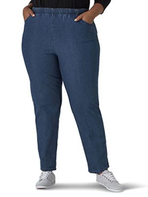 Women's Plus Size Stretch Elastic Waist Pull-On Pant
