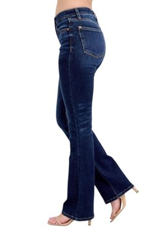 Mid Rise Dark Wash Classic Bootcut, Inseam 32"