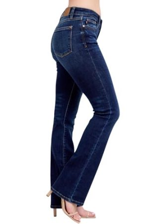 Mid Rise Dark Wash Classic Bootcut, Inseam 32"