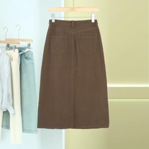 Designsensory Waist Denim Skirt Summer