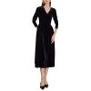 Women's V-Neck Business Dress - Mulberry Silk Comfort Office Shift