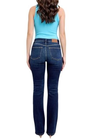 Mid Rise Dark Wash Classic Bootcut, Inseam 32"