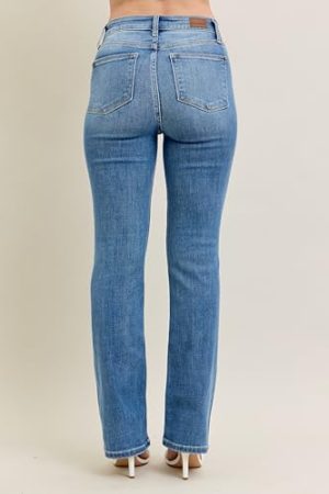 High Waist Classic Contrast Wash Bootcut