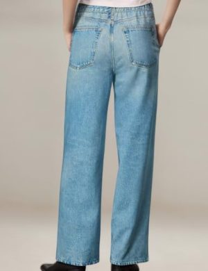 Womens French Terry Wide Leg Sweatpants Jeans Stretch Breathable Comfort Pants for Casual & Workout Y2K Clothes