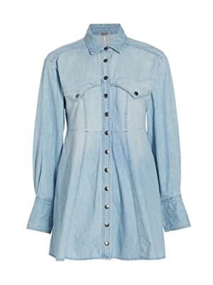 Women's Sammi Denim Mini Dress, Light Indigo, S