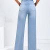 Wide Leg Jeans for Women High Waisted Stretchy Denim Jeans Fashion Baggy Trouser Jean Pants with Pockets