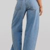 Womens Baggy Wide Leg Jeans Boyfriend Drawstring High Waisted Mom Denim Pants with Pockets