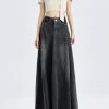 Waist Slim Denim Skirt for Women in Summer American Retro Long Fishtail