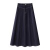 Blue Denim Skirt for Women Summer Waist Midlength Them Look Slim and Elegant