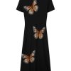 Women's Woman Knit Dress Short Sleeve