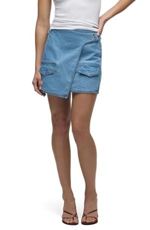Women's Curved Hem Mini Skirt