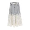 Lace Denim ​​Skirt Design in Summer