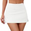 Skorts Skirts for Women Sexy Mid-Waisted Side Split Y2k Mini Skorts with Shorts