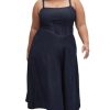 Women's Plus Size Dress - Denim Corset