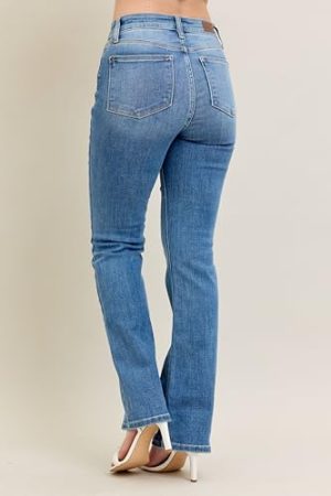 High Waist Classic Contrast Wash Bootcut