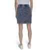 Women's Woven Faux Denim Pull on Skirt