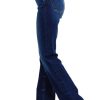 Mid Rise Straight Leg with Fray Hem 82622 (US, Numeric, 7, Regular, Regular, Dark Blue)