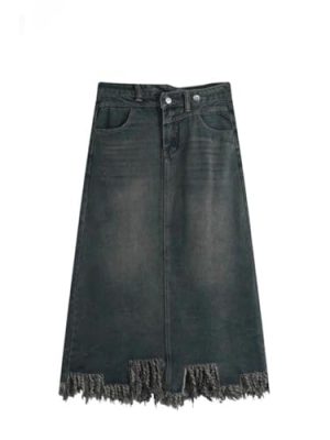 Large Size Denim Skirt for Women in Spring Fat Waist Slim and